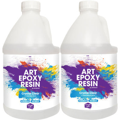 DIY Art Epoxy Resin 1:1 ratio crystal clear epoxy resin for art 10 oz kit#size_128-oz-1-gal